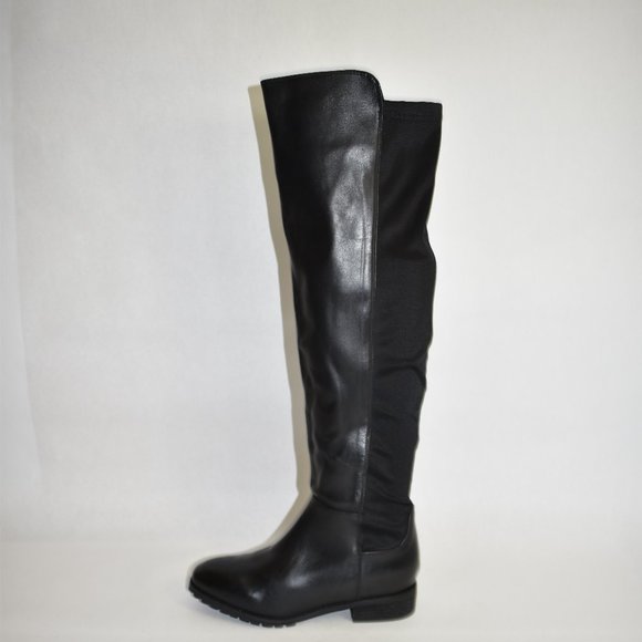 Blondo Presto Waterproof Knee Hi Boot Black Leather 7 B6718 - Picture 5 of 7